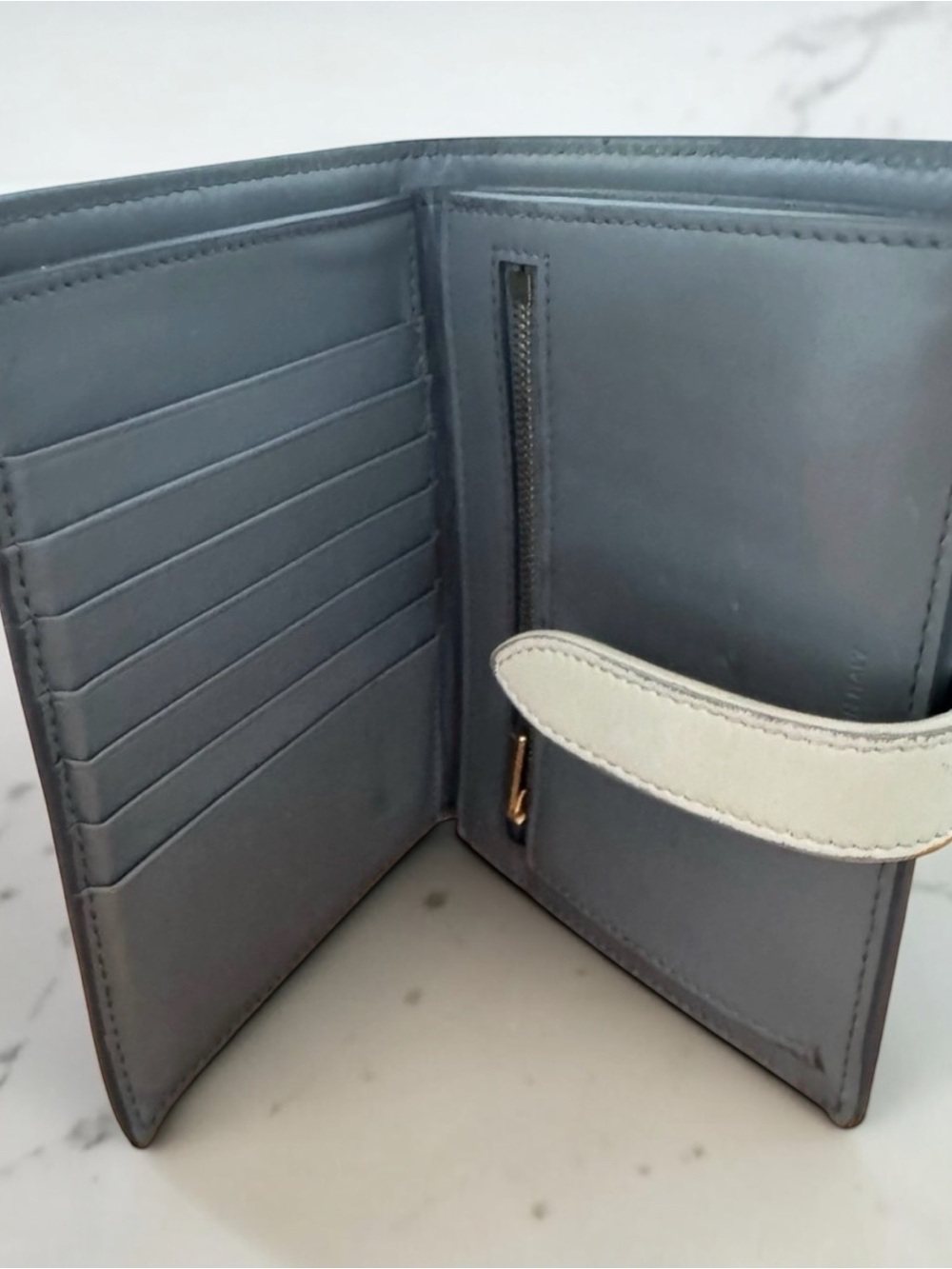 Gorgeous Gray Celine Leather with Cream Strap - Picture 5 of 9